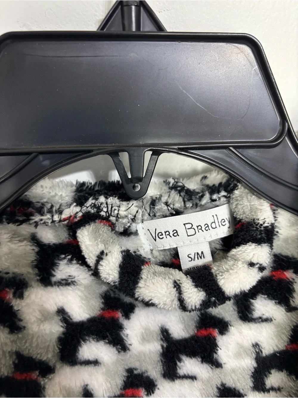 Vera Bradley Scottie Dogs Robe Bath Comfort Fleece Cozy Warm Women's Small/M